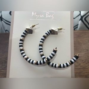 NWT Myra black & white earrings